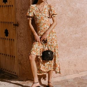 Faithful the Brand Mali Wrap Top & Asiya Skirt SET